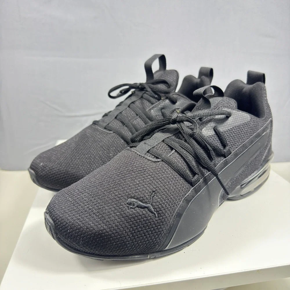 Puma Cell Magma Clean Sneakers Mens 12 Black 378356-02 Mesh Low Top Trainers
